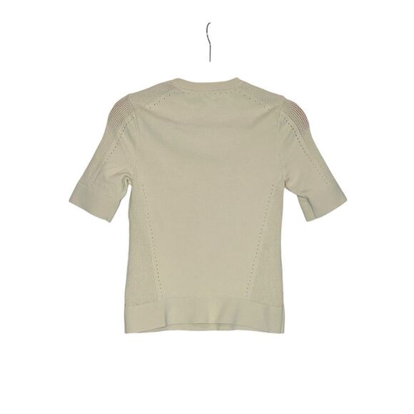 A.L.C. Nash Pointelle Knit Cream Sweater Top | S - Picture 3 of 8